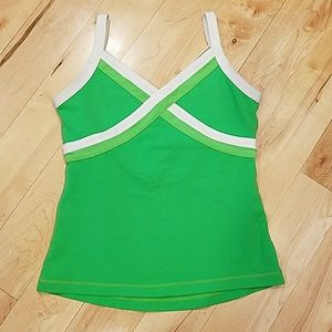 lululemon athletica Green and White Tank Top